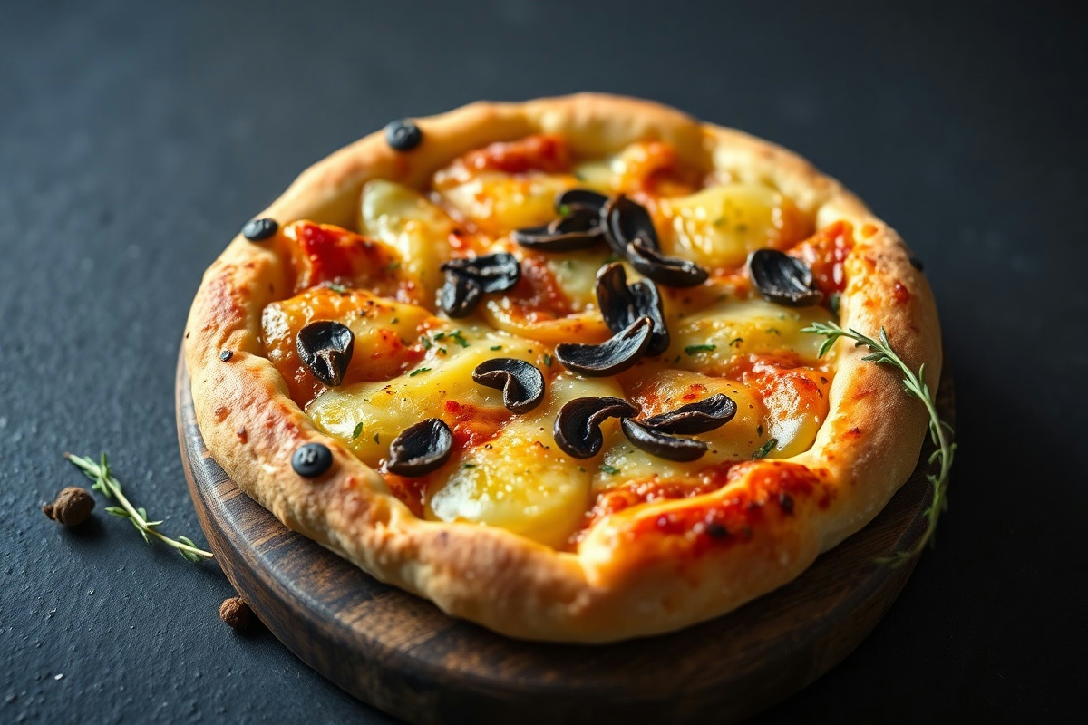 Pizza di patate con acciughe